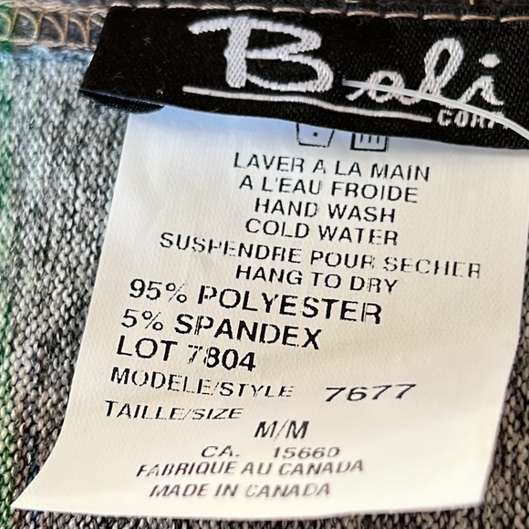 NWT Bali Print 3/4 Sleeves Top size Medium - Picture 7 of 7